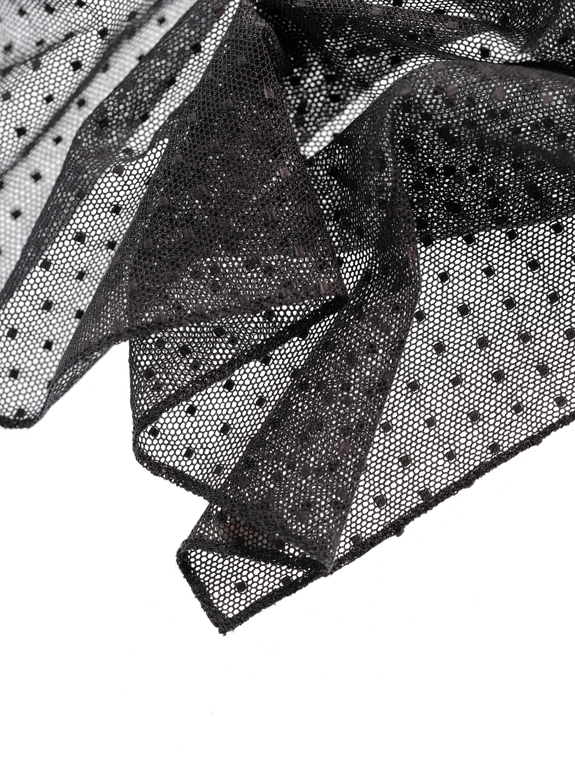 Point d’Esprit Matte Gray