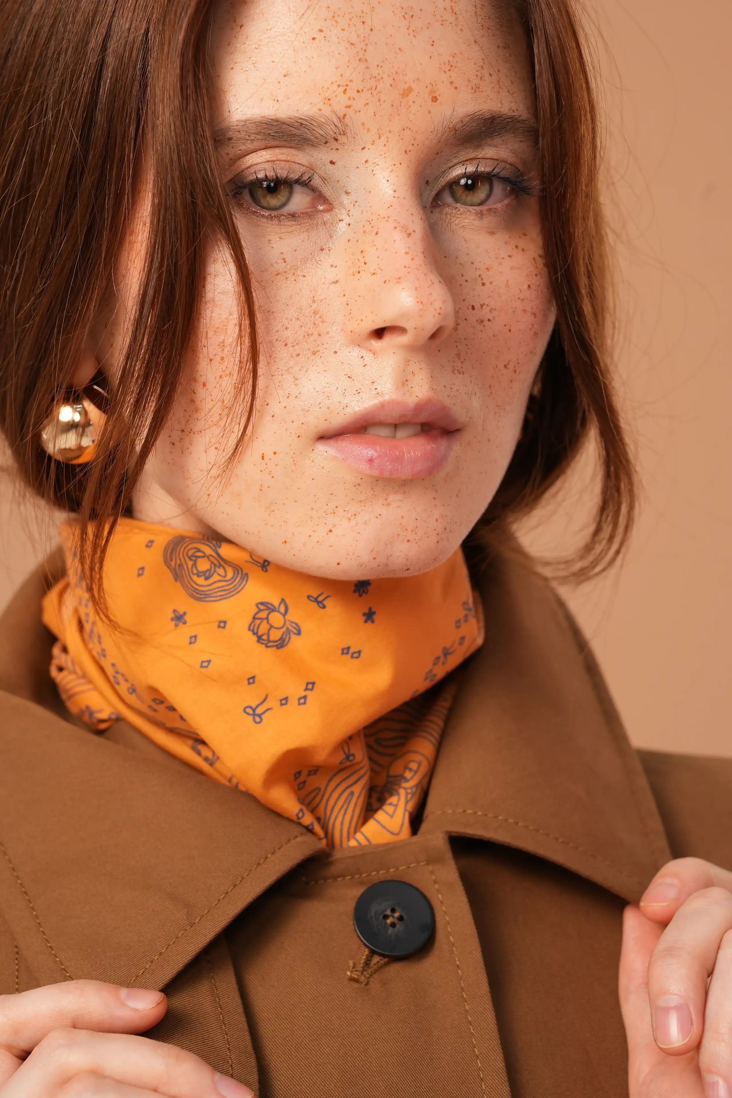 Flow Orange Cotton Bandana