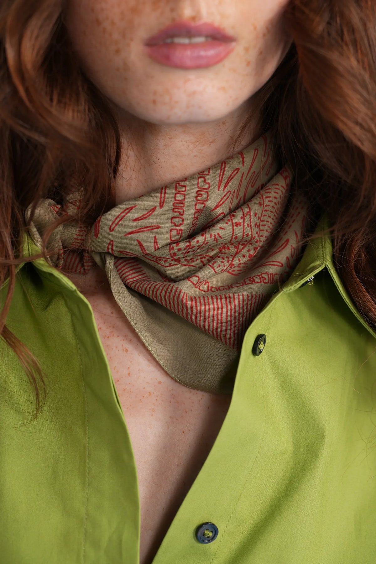 I Wear a Bandana Every Day Khaki Red