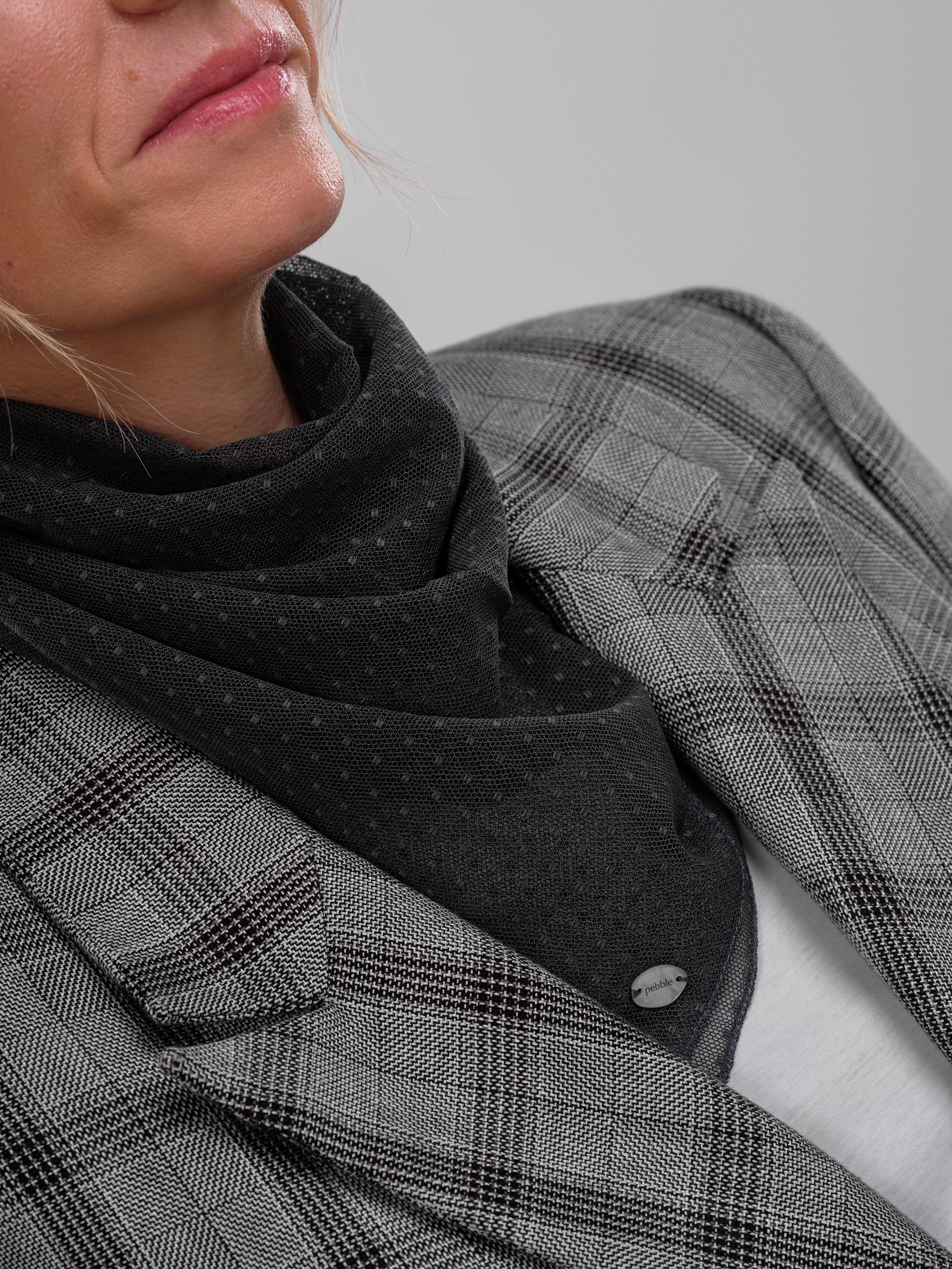 Point d’Esprit Matte Gray