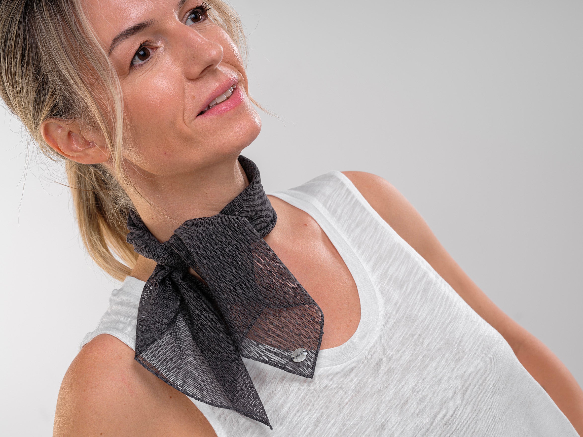 Point d’Esprit Matte Gray