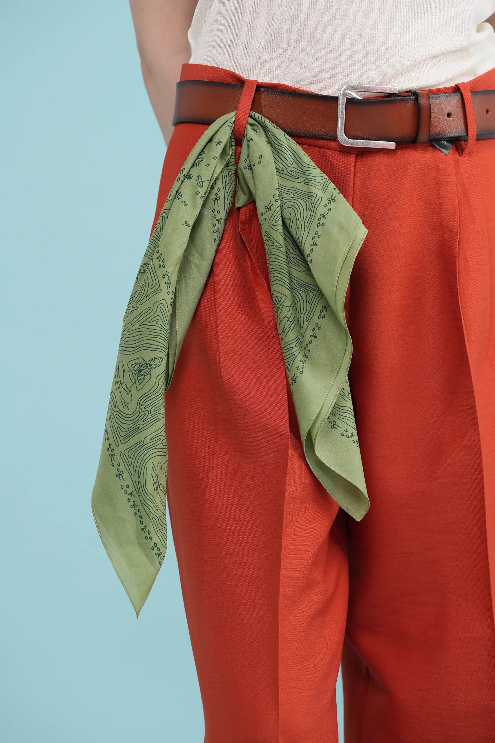 Flow Kiwi Green Cotton Bandana