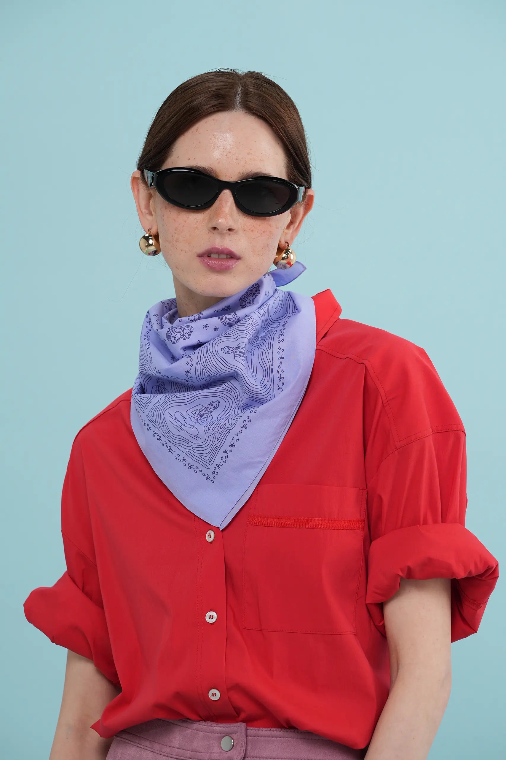 Flow Violet Cotton Bandana