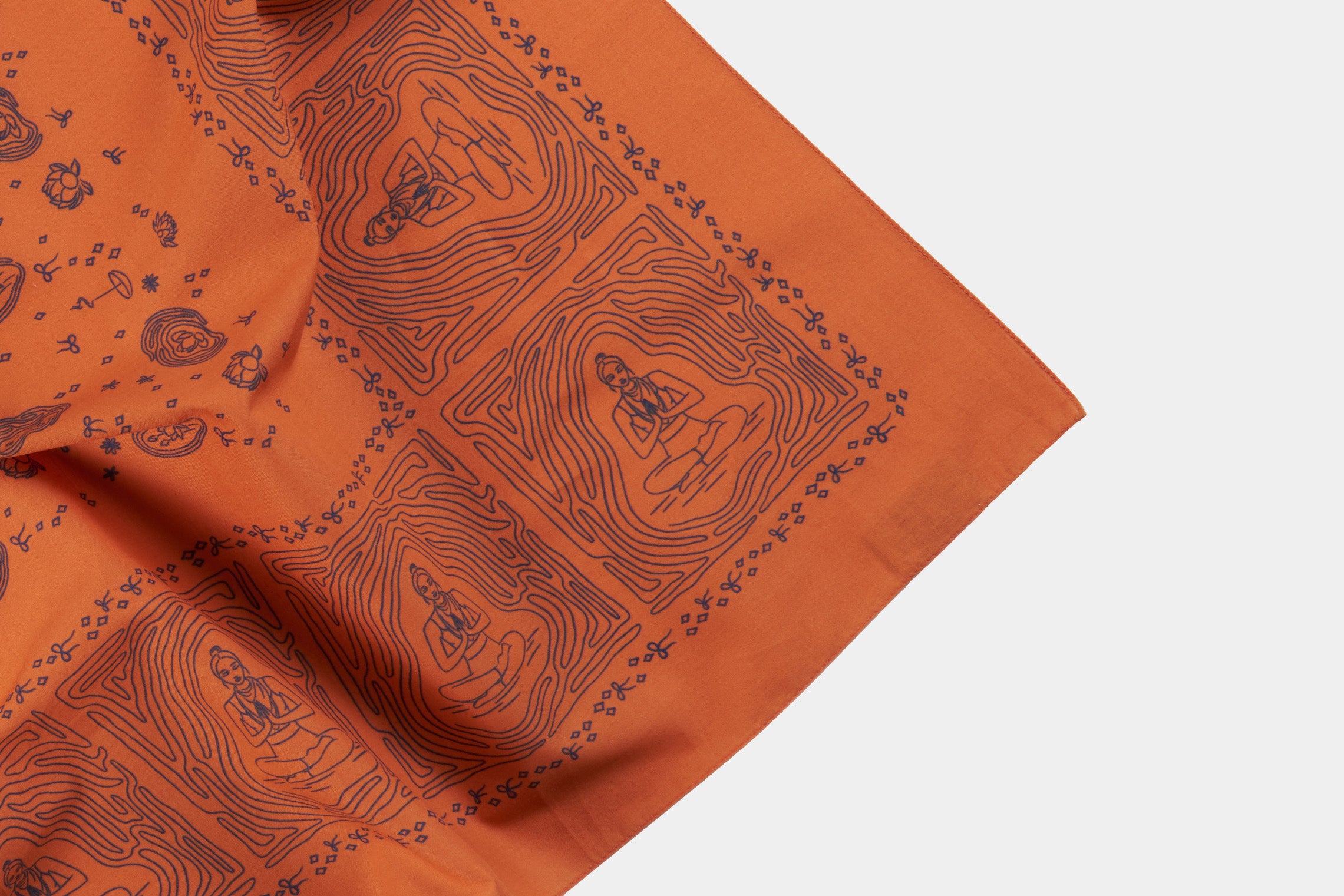 Flow Orange Cotton Bandana
