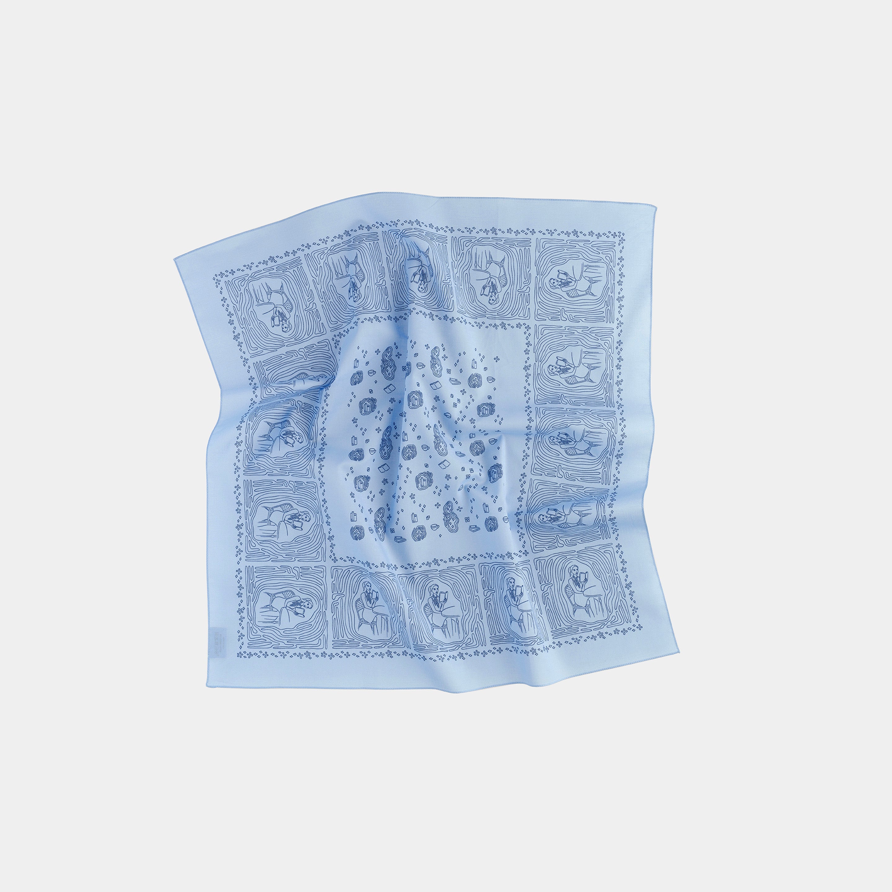 Beach Babe Light Blue Cotton Bandana