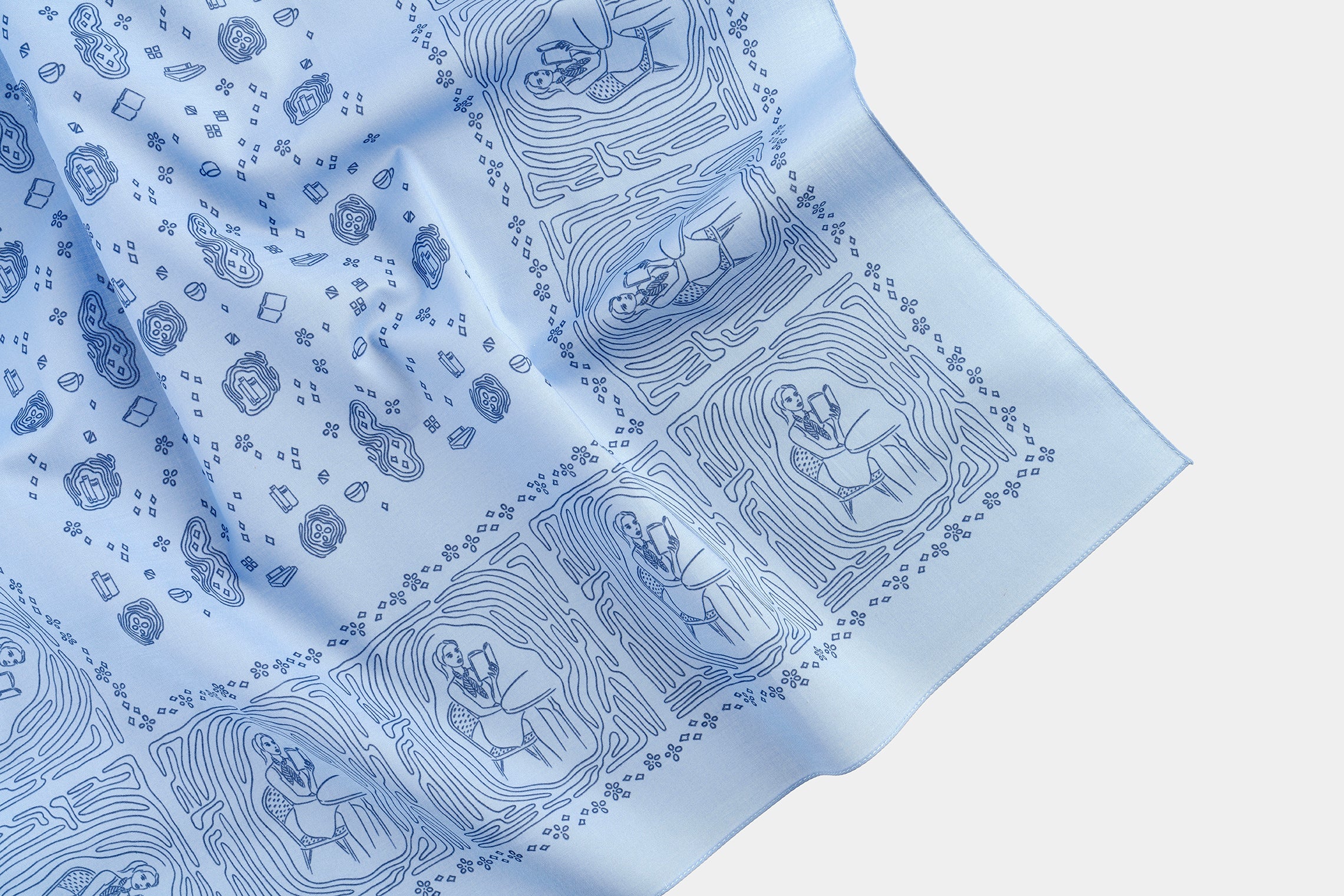 Beach Babe Light Blue Cotton Bandana