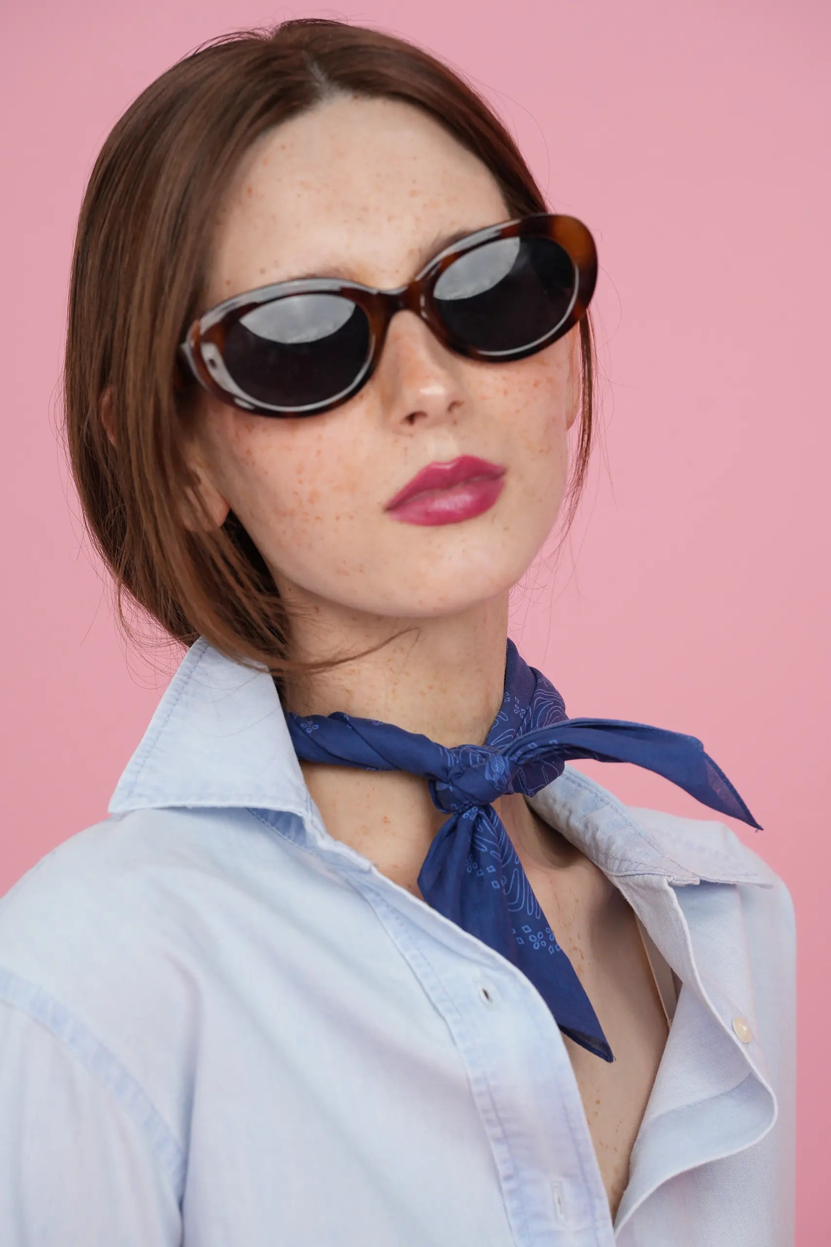The Girl Who Loves Reading Night Blue Cotton Bandana